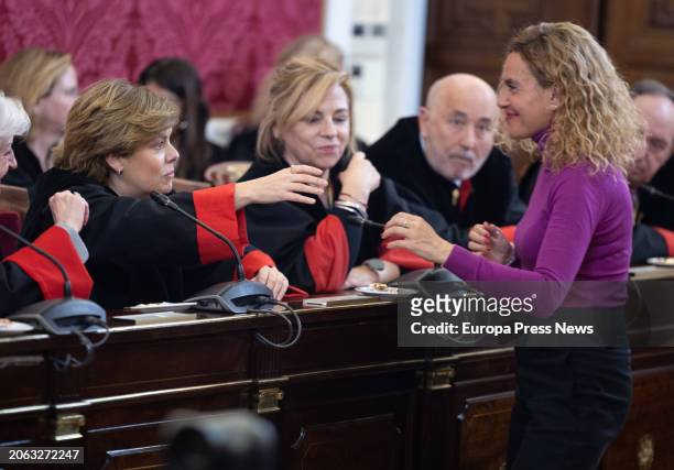 The former vice-president of the Government of Spain, Soraya Saenz de Santamaria , and the former president of the Congress of Deputies, Meritxell...