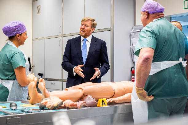 NLD: King Willem-Alexander Of The Netherlands Visits The Netherlands Forensic Institute  In The Hague