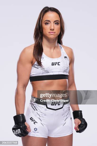 Maycee Barber poses for a portrait during a UFC photo session on March 6, 2024 in Las Vegas, Nevada.