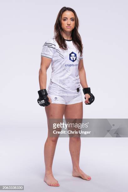 Maycee Barber poses for a portrait during a UFC photo session on March 6, 2024 in Las Vegas, Nevada.