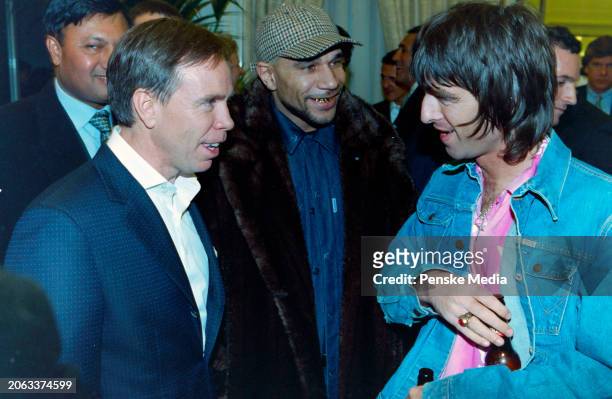 Tommy Hilfiger, Clifford Joseph Price , and Noel Gallagher attend the opening party for a Tommy Hilfiger store on New Bond Street in London, England,...