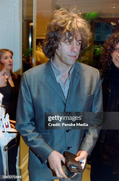 Bob Geldof attends the opening party for a Tommy Hilfiger store on New Bond Street in London, England, circa late February 1999.