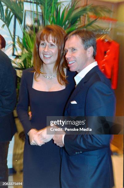 Tommy Hilfiger and Aurelia Cecil attend the opening party for a Tommy Hilfiger store on New Bond Street in London, England, circa late February 1999.