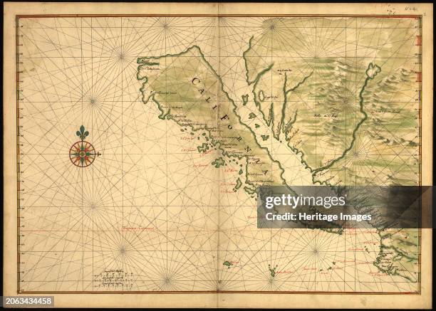Map of California shown as an island, c 1650. This map from around 1650 shows California as an island. A half-century would pass before Spanish...