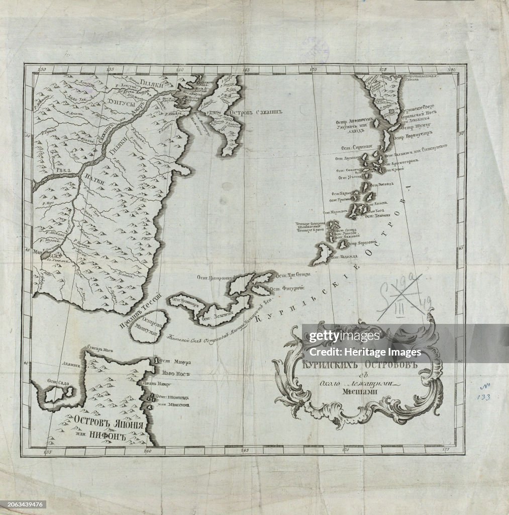 Map Of The Kuril Islands With Surrounding Areas