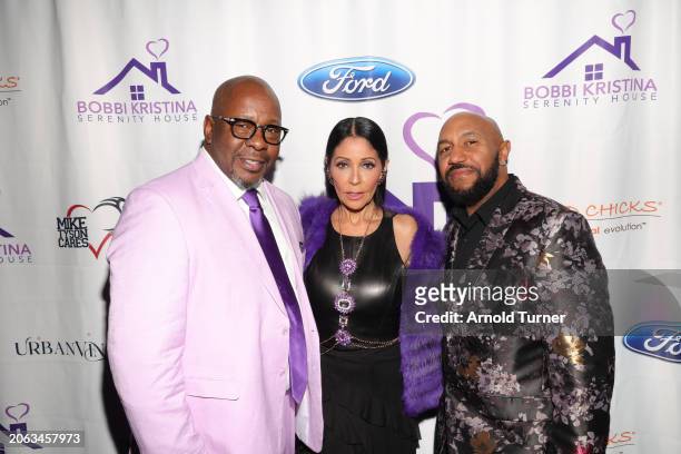 Bobby Brown, Apollonia and Seth Neblett attend Bobbi Kristina Serenity House 4th Annual Gala on March 04, 2024 in Los Angeles, California.