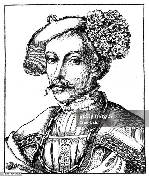 philip i der großmütige, landgraf von hessen - kassel stock-grafiken, -clipart, -cartoons und -symbole