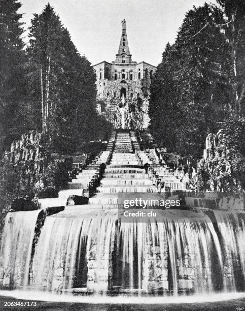 kasseler wasserfälle - kassel stock-grafiken, -clipart, -cartoons und -symbole