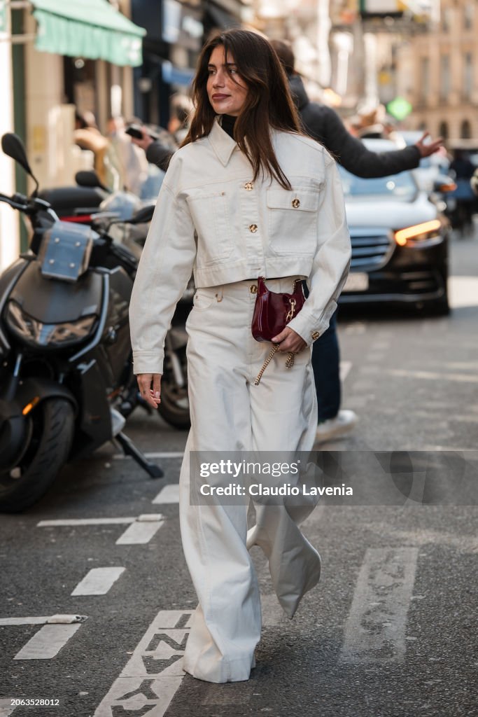 Street Style - Paris Fashion Week - Womenswear Fall/Winter 2024/2025 - Day Eight