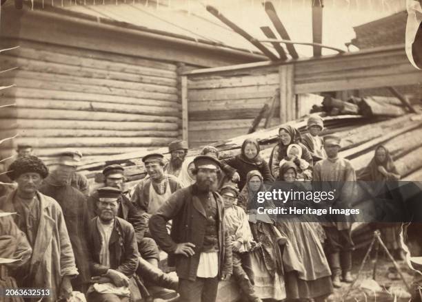 Laborers awaiting work at the Hill of Idleness Types of Russian working people at Tumen [ie, T i umen]?, between 1885 and 1886. Creator: Unknown.