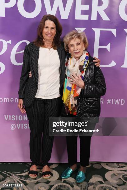 Audrey Thompson and Edith Eger attend the Visionary Women: International Women's Day event at Beverly Wilshire, A Four Seasons Hotel on March 06,...
