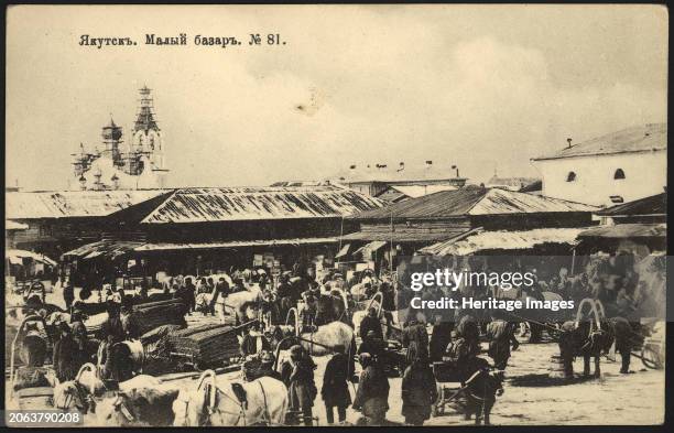 Iakutsk. Small Market, 1904-1917. National Library of Russia. Creator: Unknown.