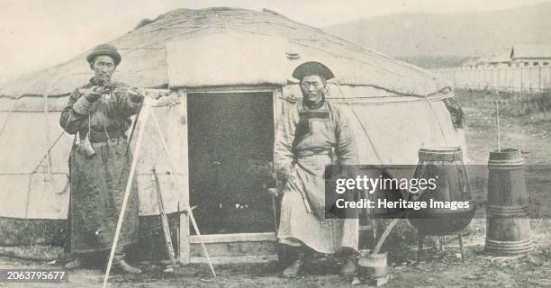 Tunguz in front of the yurt, 1904-1917. National Library of Russia. Creator: Unknown.