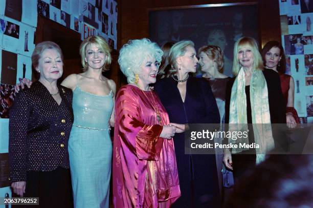 Mathilde Krim, Natasha Richardson, Elizabeth Taylor, Lauren Bacall, Vanessa Redgrave, Sally Kellerman, and Sigourney Weaver attend the Christie's...
