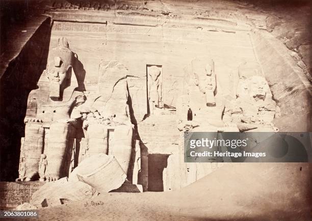 Temple Of Abu Simbel, circa 1870. Creator: Antonio Beato.