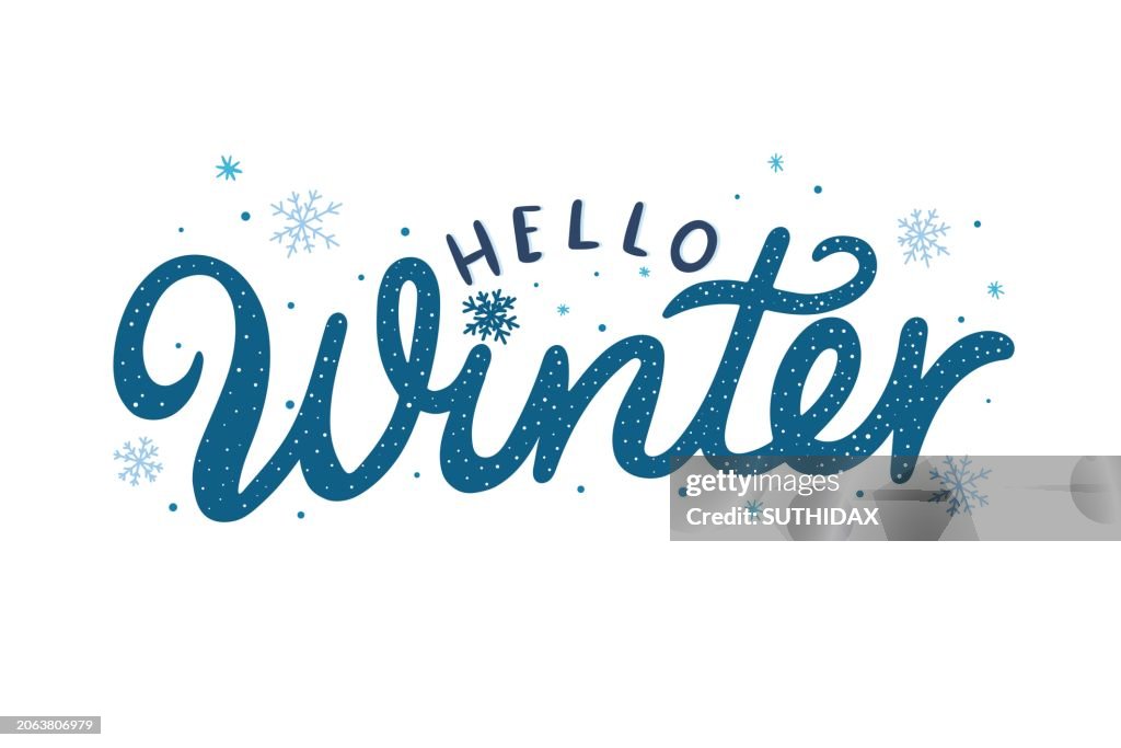 Hello winter taunt colorful theme illustration