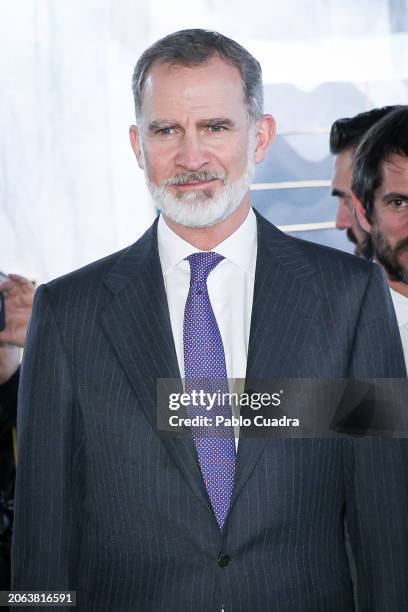 King Felipe VI of Spain inaugurates the ARCO Art Fair 2024 at Ifema on March 06, 2024 in Madrid, Spain.