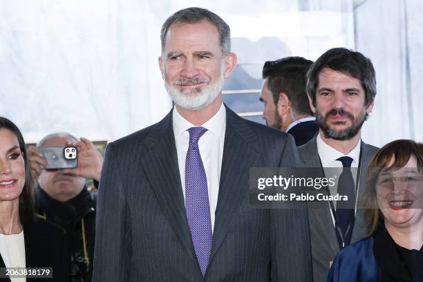 King Felipe VI of Spain inaugurates the ARCO Art Fair 2024 at Ifema on March 06, 2024 in Madrid, Spain.