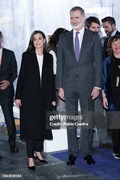 Queen Letizia of Spain and King Felipe VI of Spain inaugurate the ARCO Art Fair 2024 at Ifema on March 06, 2024 in Madrid, Spain.