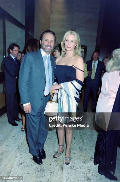 Ron Silver and Catherine De Castelbajac attend a 40th-anniversary party at the Four Seasons, a restaurant in New York City, on June 25, 1999.