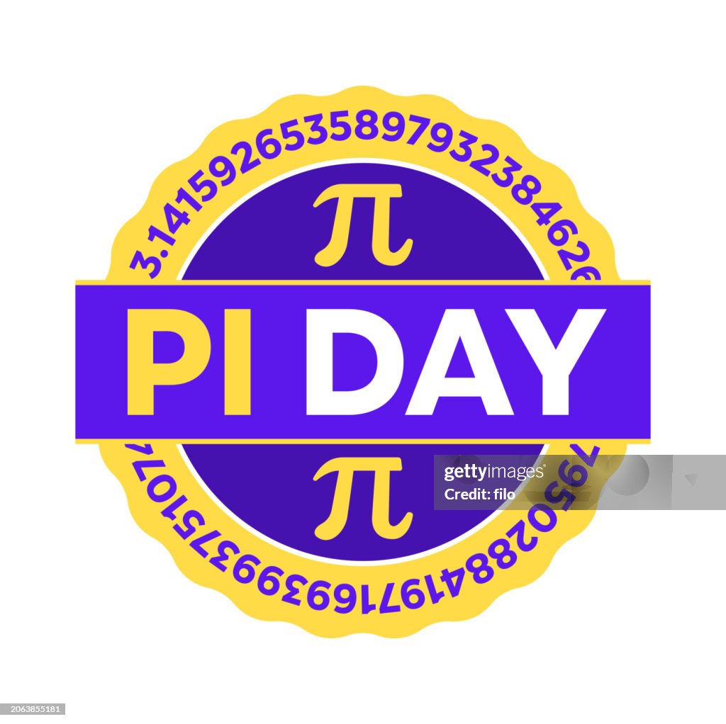 Pi Day Pie Badge Celebration Symbol