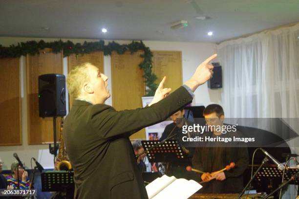 Nick Smart, Stan Sulzmann’s Neon Orchestra, Watermill Jazz Club, Dorking, Surrey, Nov 2023. Stan’s 75th Birthday Celebration. Creator: Brian O'Connor.