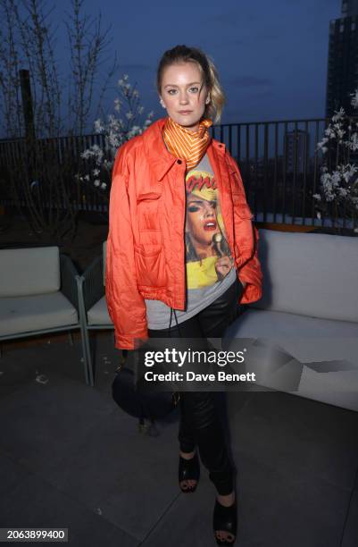 Alicia Agneson attends the launch of The Arc EC1, a Ghelamco building, on March 06, 2024 in London, England.