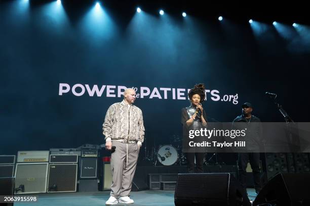 Fat Joe, Valerie June, and Chuck D speak at the Power to the Patients Foo Fighters concert advocating for healthcare price transparency at The Anthem...