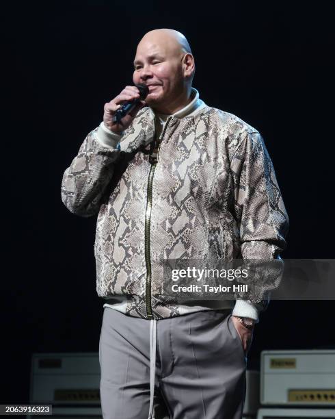 Fat Joe speaks at the Power to the Patients Foo Fighters concert advocating for healthcare price transparency at The Anthem on March 05, 2024 in...