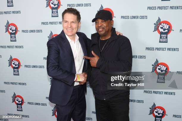 Kevin Morra and Chuck D attend the Power to the Patients Foo Fighters concert advocating for healthcare price transparency at The Anthem on March 05,...