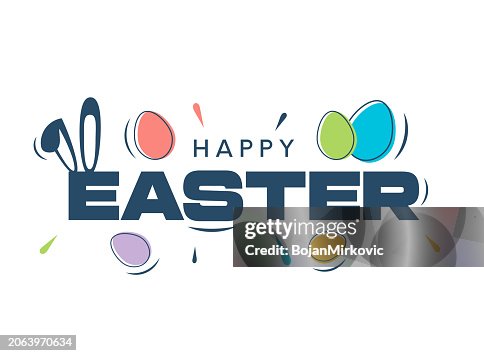 Easter background with rabbit ears and eggs. Vector Easter background with rabbit ears and eggs. Vector