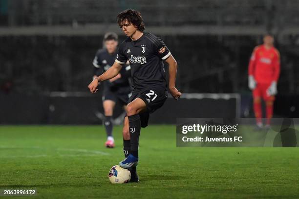 Martin Palumbo of Juventus Next Gen in action during the Serie C match between Juventus Next Gen and Olbia on March 06, 2024 in Olbia, Italy.