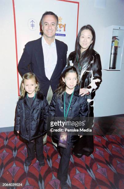 Arthur P. Becker, Vera Wang, Cecilia Becker, and Josephine Becker attend a charity screening of "Star Wars: Episode I—The Phantom Menace,"...