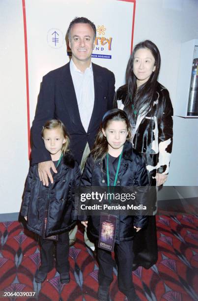 Arthur P. Becker, Vera Wang, Cecilia Becker, and Josephine Becker attend a charity screening of "Star Wars: Episode I—The Phantom Menace,"...