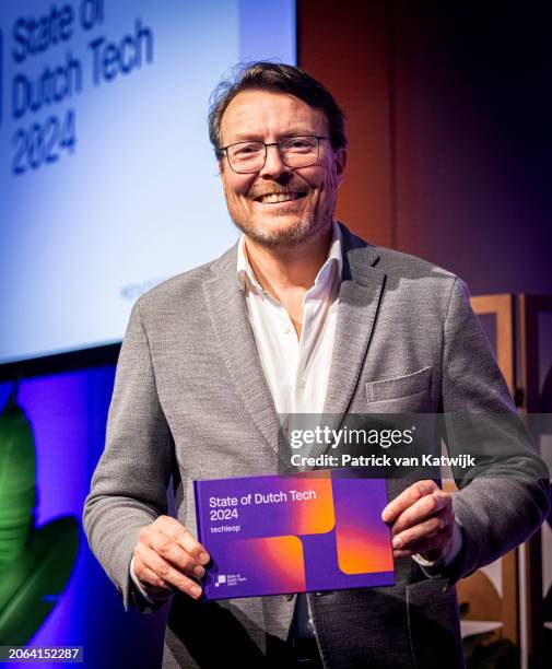 Prince Constantijn of The Netherlands presents the report on the state of Dutch tech reporting on progress and areas for improvement in tech in the...
