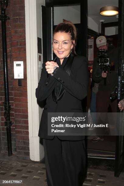 Sheridan Smith seen leaving Gielgud Theatre after her performance in "Opening Night" on March 06, 2024 in London, England.