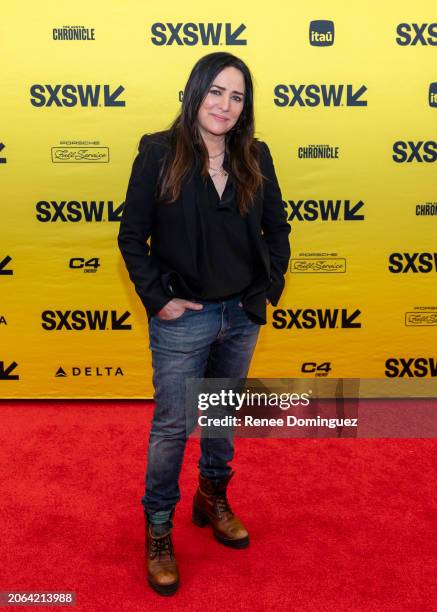 Pamela Adlon at Featured Session: Samantha Bee's Choice Words Live with Ilana Glazer, Pamela Adlon, and Michelle Buteau as part of SXSW 2024...