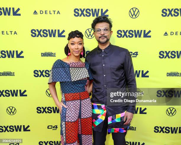 Sonequa Martin-Green and Utkarsh Ambudkar at the "My Dead Friend Zoe" Premiere as part of SXSW 2024 Conference and Festivals held at the Paramount...