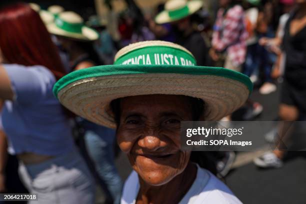 Feminist woman takes part at a march for women's rights during the International Women's Day demonstration. Every March 8th, International Women's...