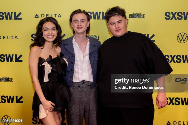 Rachel Zegler, Jaeden Martell and Julian Dennison at the "Y2K" Premiere as part of SXSW 2024 Conference and Festivals held at the Paramount Theatre...