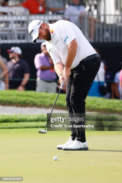 Golfer Shane Lowery putts on the 9th hole during the Arnold Palmer Invitational presented by MasterCard at the Arnold Palmer's Bay Hill Club & Lodge...