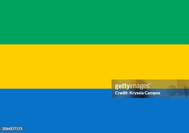 flag of gabon - libreville stock pictures, royalty-free photos & images