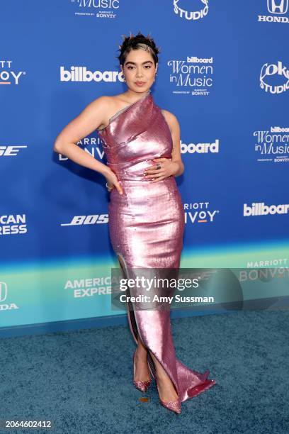Auli'i Cravalho attends the 2024 Billboard Women In Music at YouTube Theater on March 06, 2024 in Inglewood, California.
