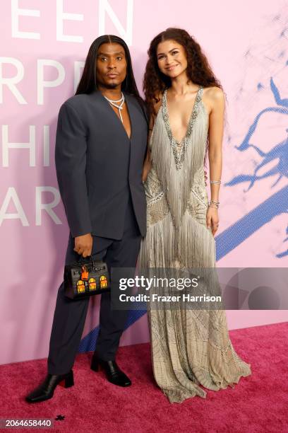 Law Roach and Zendaya attend the 2024 Green Carpet Fashion Awards at 1 Hotel West Hollywood on March 06, 2024 in West Hollywood, California.