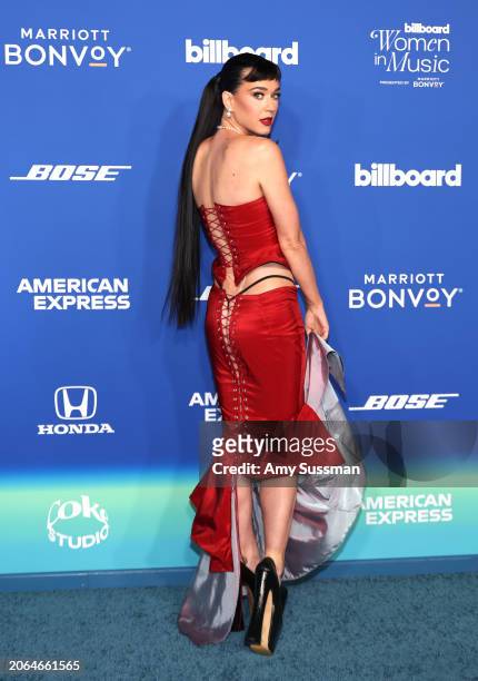 Katy Perry attends the 2024 Billboard Women In Music at YouTube Theater on March 06, 2024 in Inglewood, California.