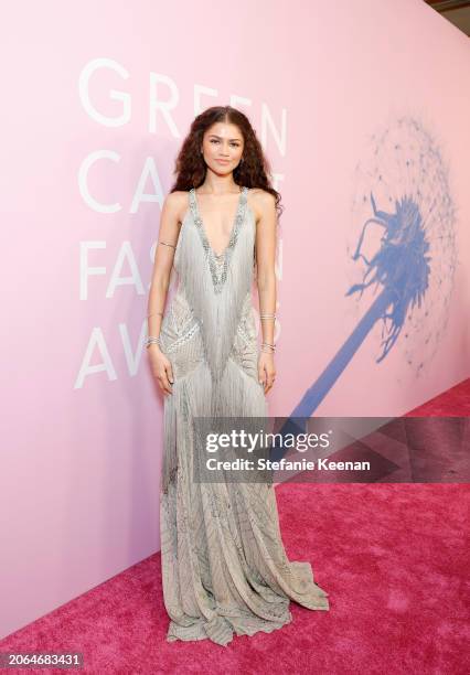 Zendaya attends the 2024 Green Carpet Fashion Awards at 1 Hotel West Hollywood on March 06, 2024 in West Hollywood, California.
