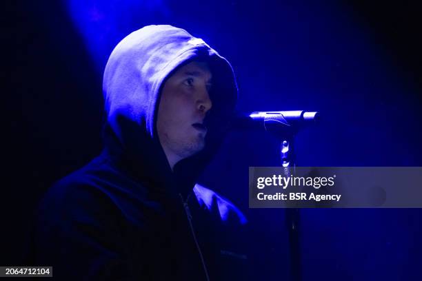 Snelle performs live during his club tour Twenty-eight at Poppodium NOBEL on 9 March, 2024 in Leiden, Netherlands.