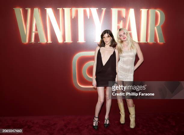 Charlotte D'Alessio and Charlotte Lawrence attend as Vanity Fair and Instagram Celebrate Vanities: A Night for Young Hollywood at Bar Marmont on...