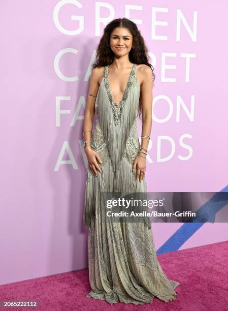 Zendaya attends the 2024 Green Carpet Fashion Awards at 1 Hotel West Hollywood on March 06, 2024 in West Hollywood, California.