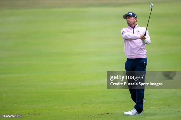 Charles Howell III of the United States plays an approach shot during day three of the LIV Golf Invitational - Hong Kong at The Hong Kong Golf Club...